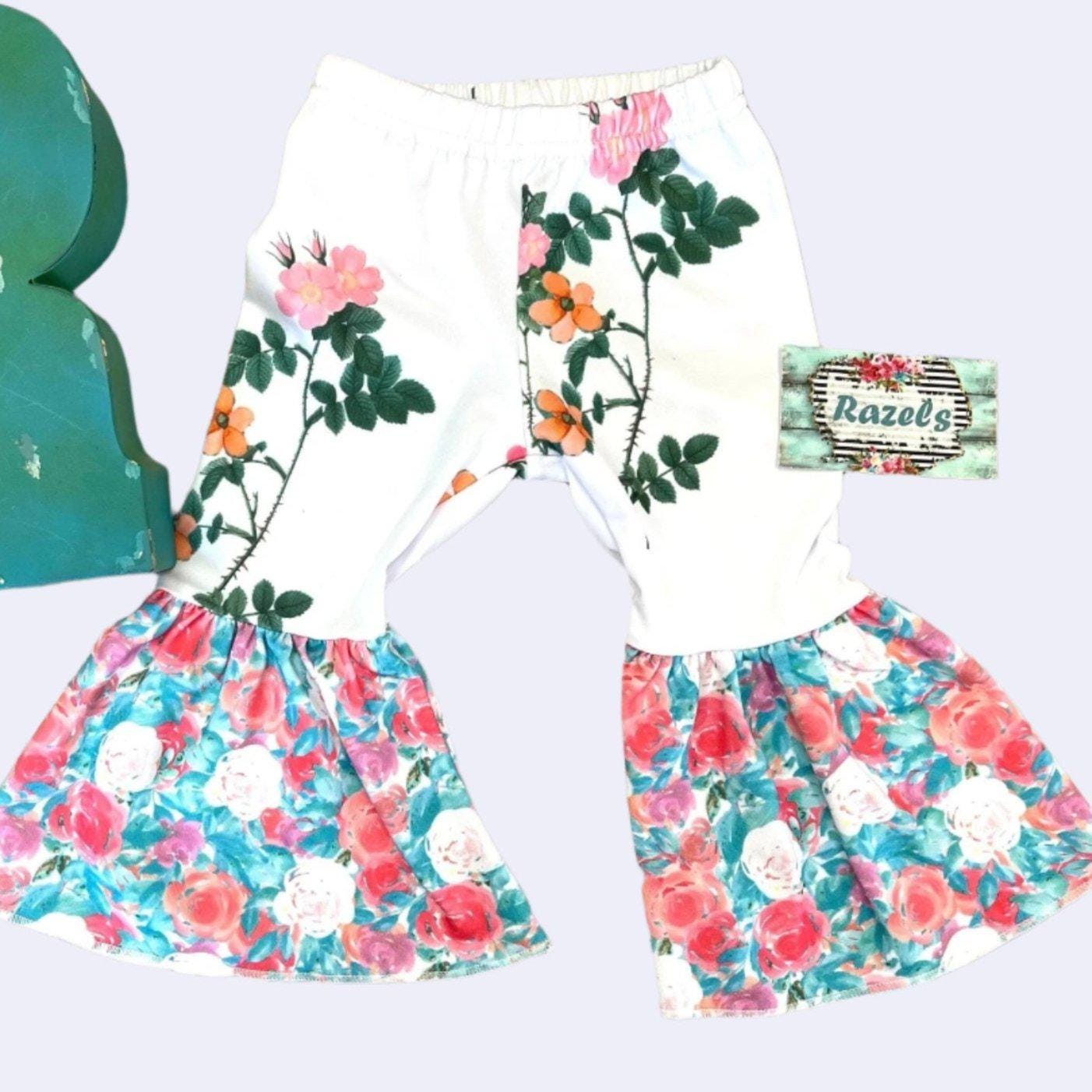 FLOWER PANTS, Girls Bell Bottoms