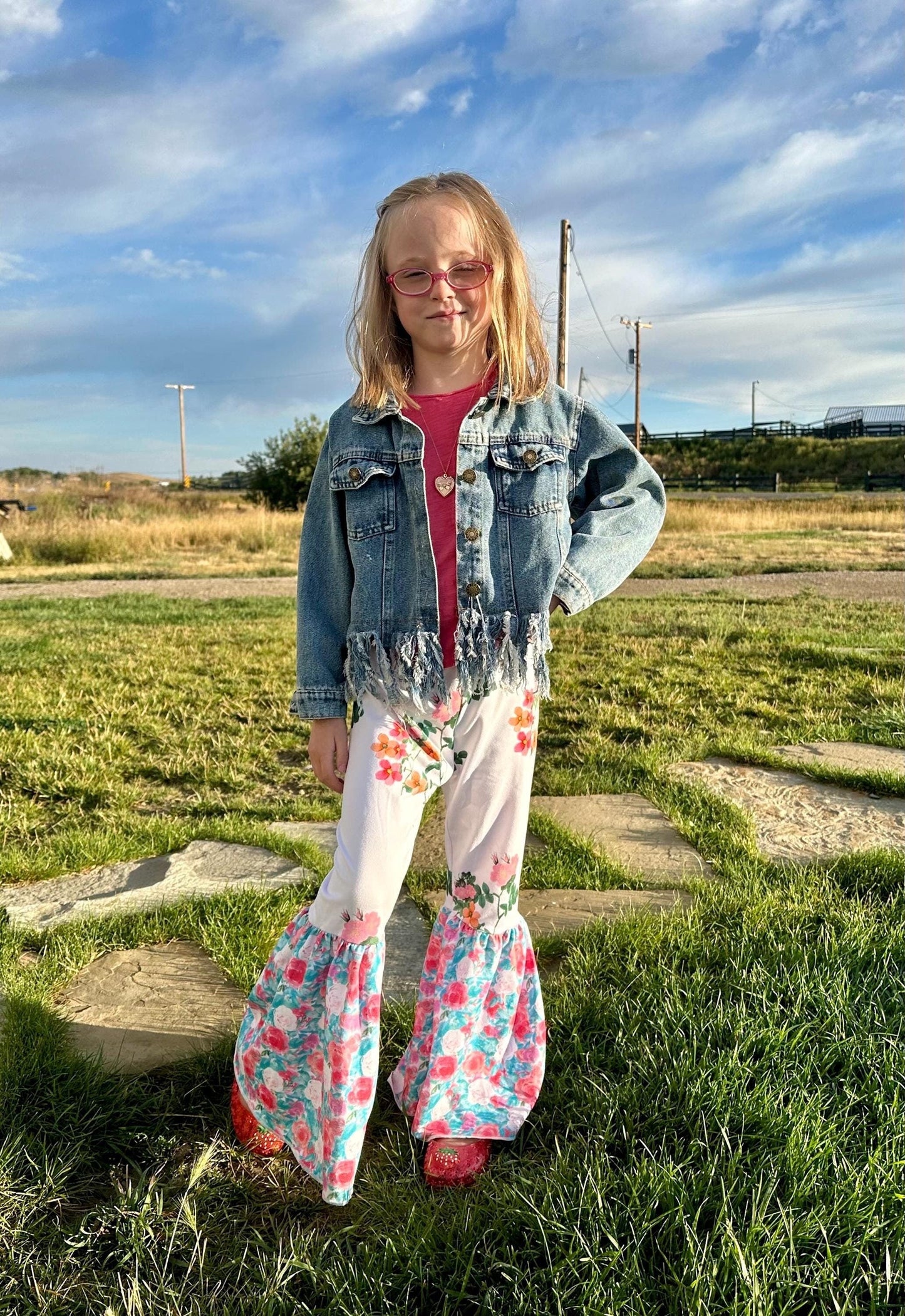 FLOWER PANTS, Girls Bell Bottoms