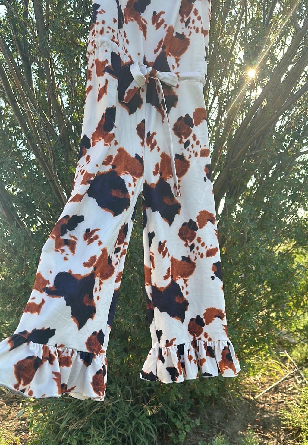 Cow Print Outfit, Cowgirl Jumpsuit