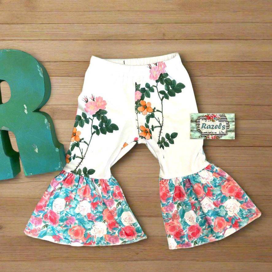 FLOWER PANTS, Girls Bell Bottoms