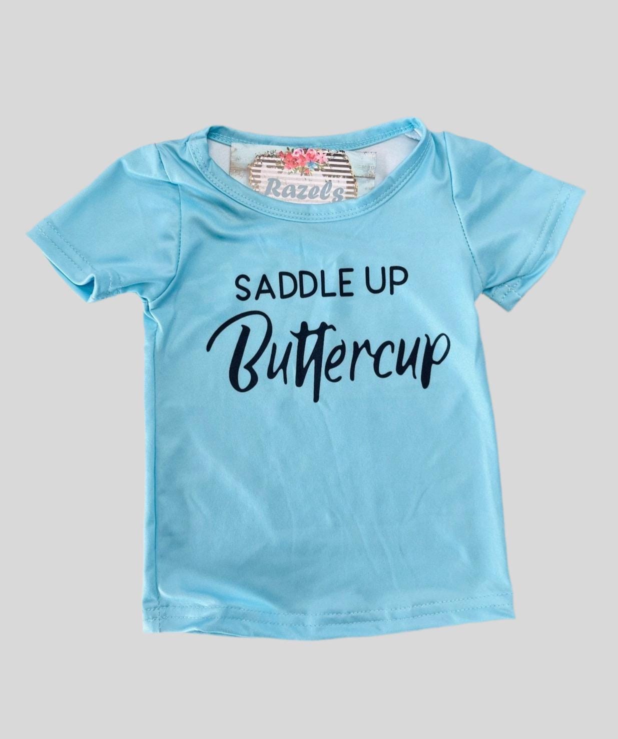 Saddle Up Buttercup Bell Bottom Outfit Sizes: 8/9, 10/12, 14/16, Cowgirl Bell Bottom, Turquoise T-Shirt &; Cow Skull Cheetah Print Flares,