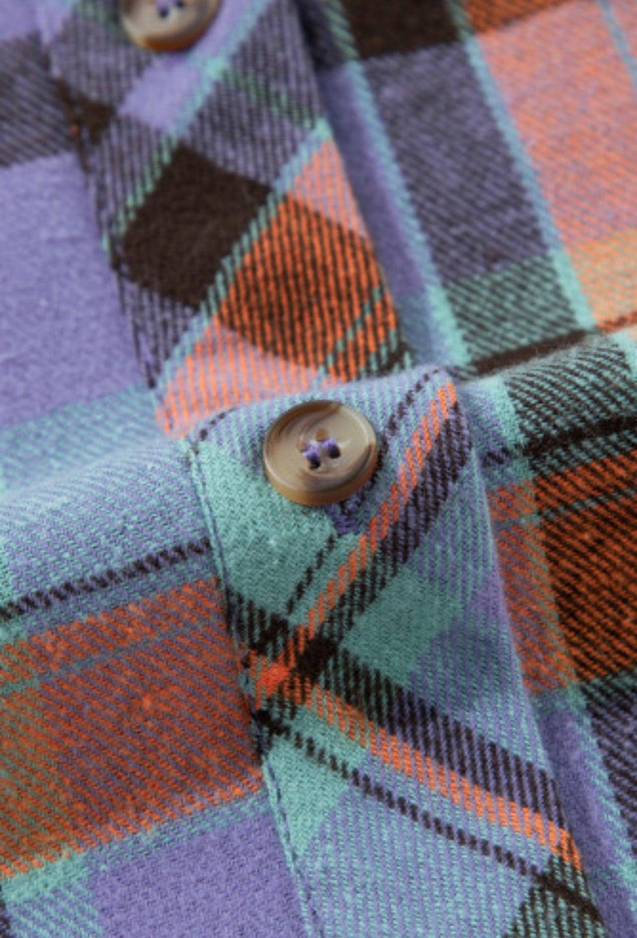 Women's Fall Plaid Shirt | Oversized Button Down | Red or Orange Cotton Flannel | FREE Shipping