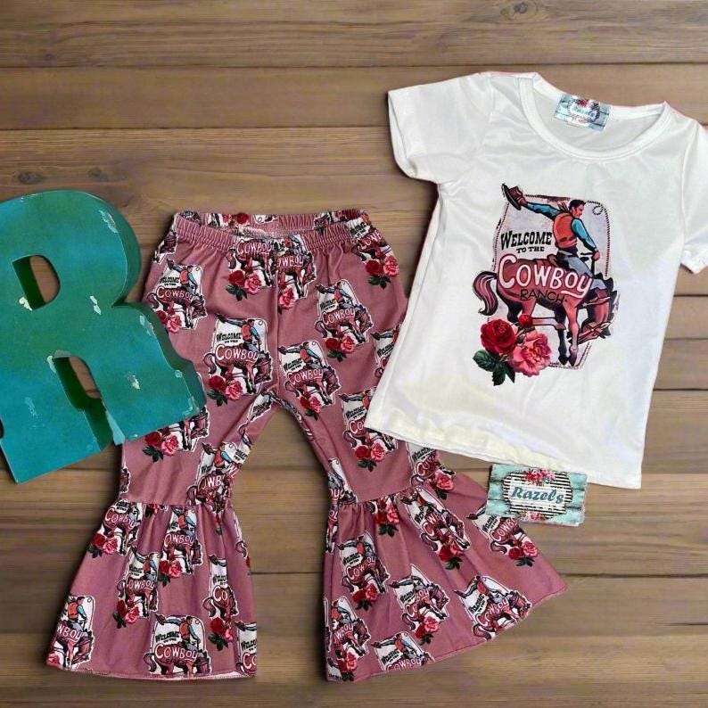 COWGIRL KIDS, Matching Sister Outfits | Cowboy Ranch Sibling Sets | Western Sister Gifts
