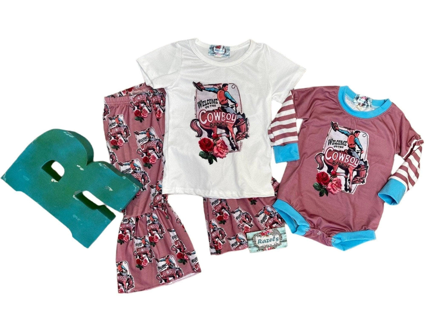 COWGIRL KIDS, Matching Sister Outfits | Cowboy Ranch Sibling Sets | Western Sister Gifts