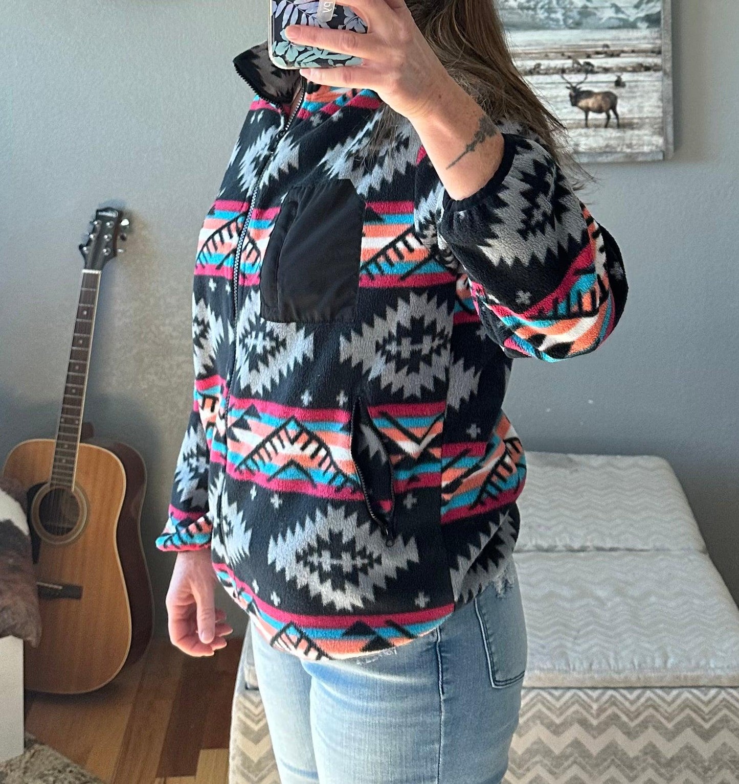 Western Jacket Women, Fleece Zip Up Jacket