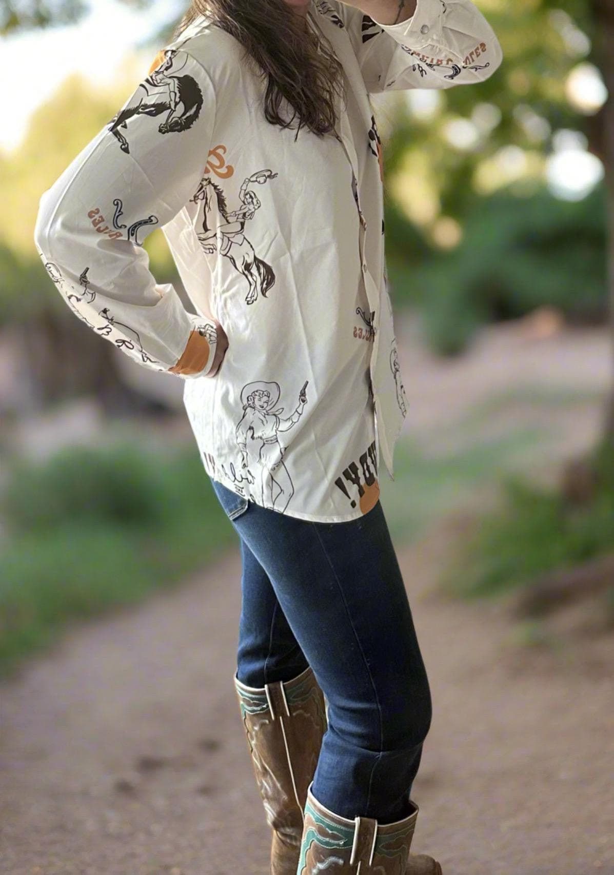 Western Button Up Shirt, COWGIRL Shirt