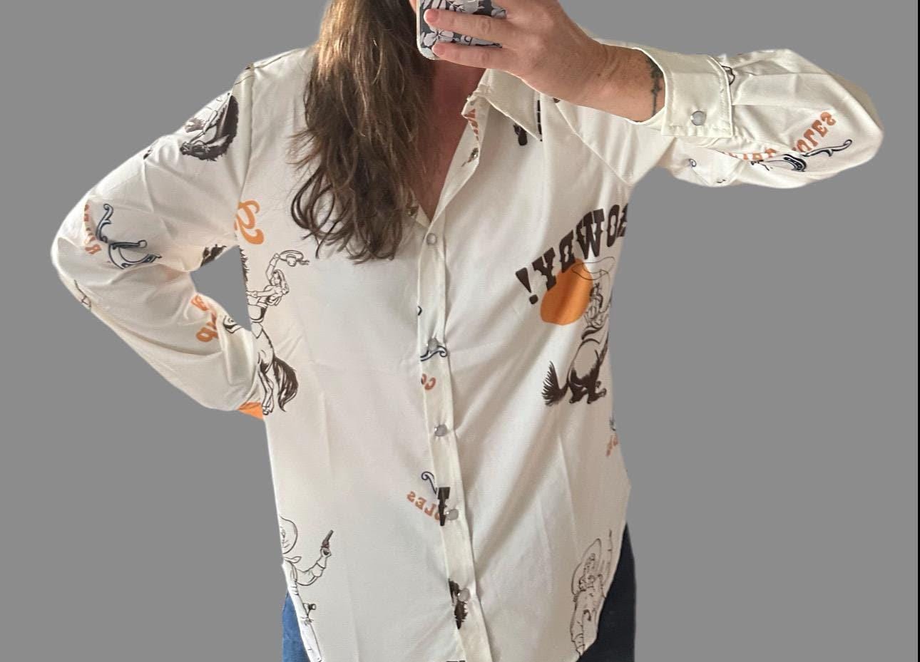 Western Button Up Shirt, COWGIRL Shirt