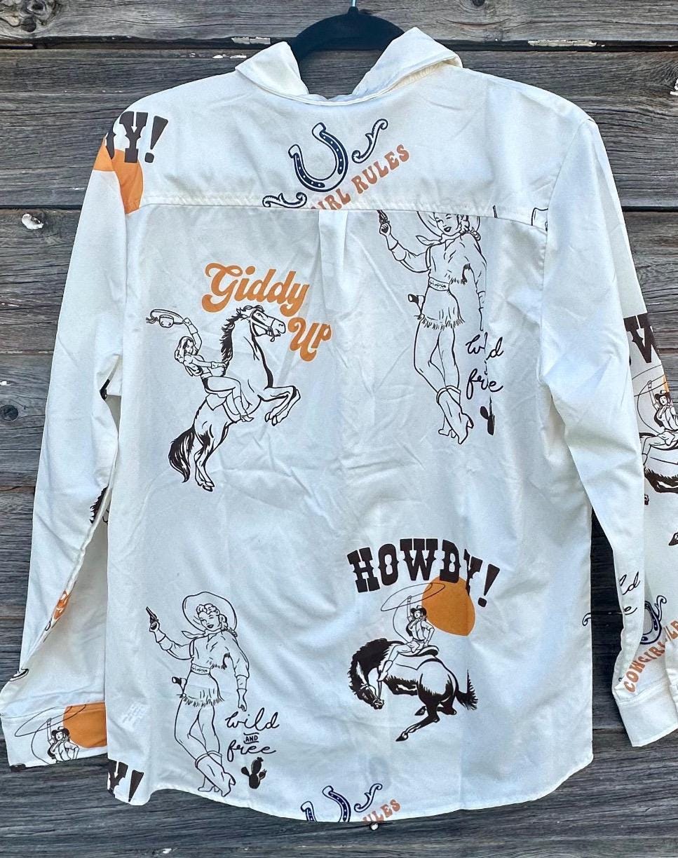Western Button Up Shirt, COWGIRL Shirt