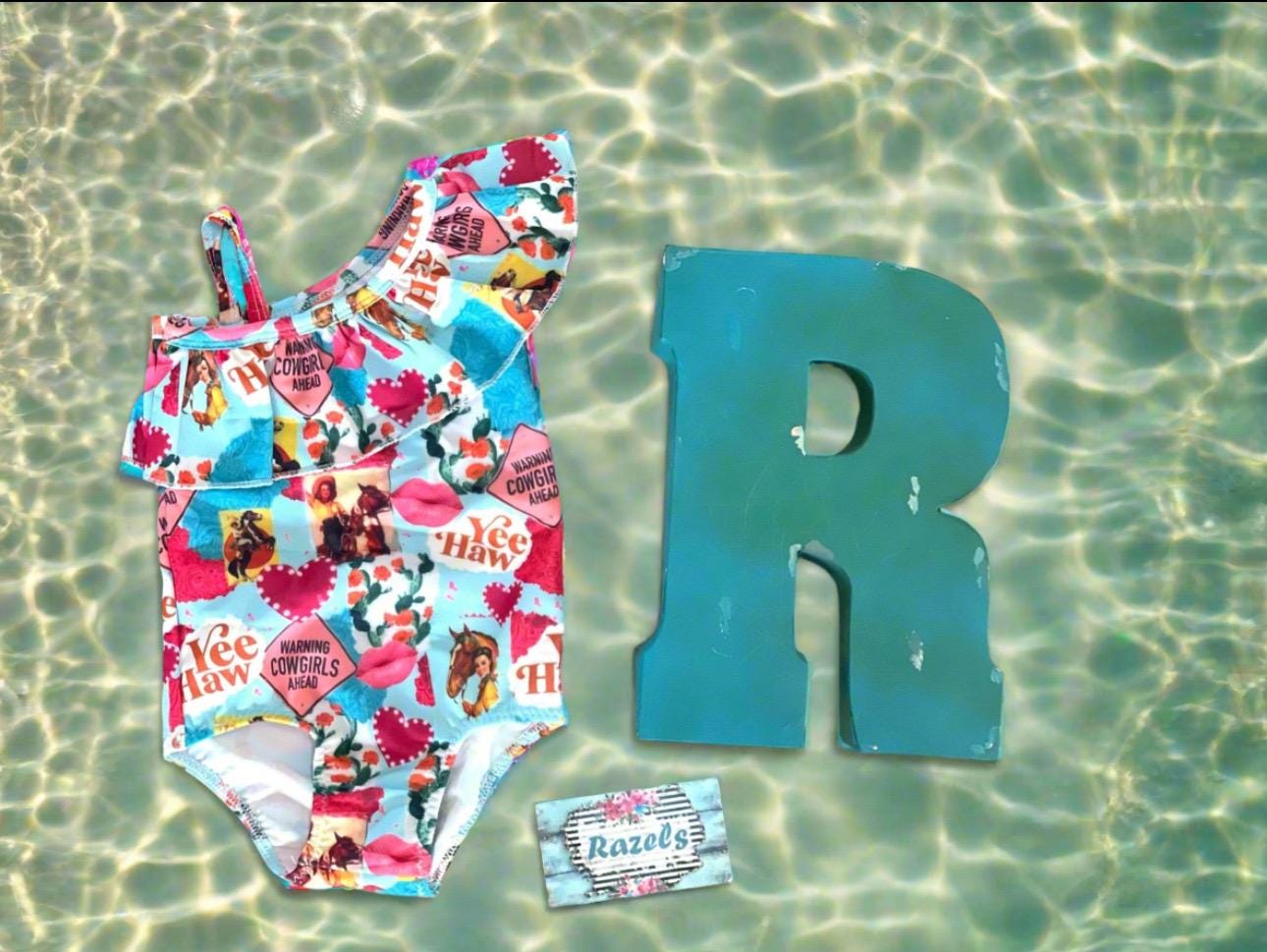 Cowgirl Bathing Suit, Western One Piece Swimsuit