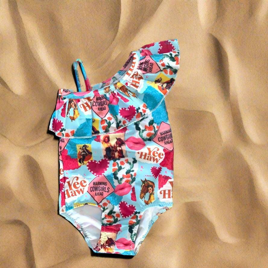 Cowgirl Bathing Suit, Western One Piece Swimsuit