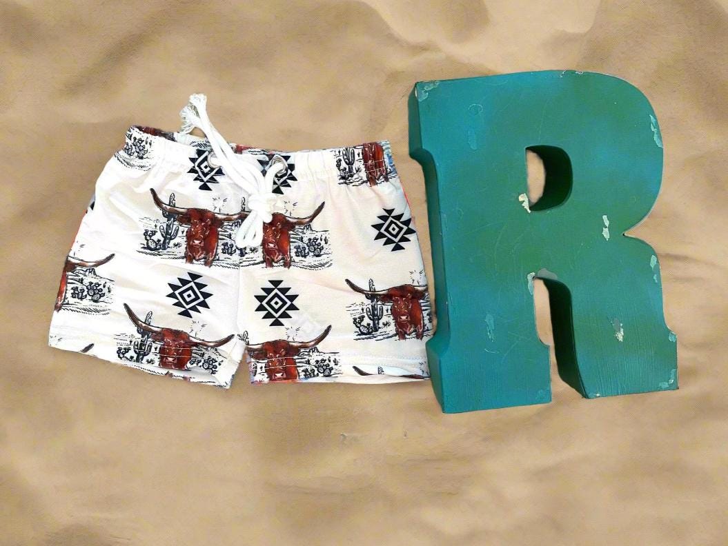 Sibling Western Swimsuits, Longhorn Steer Swimsuits