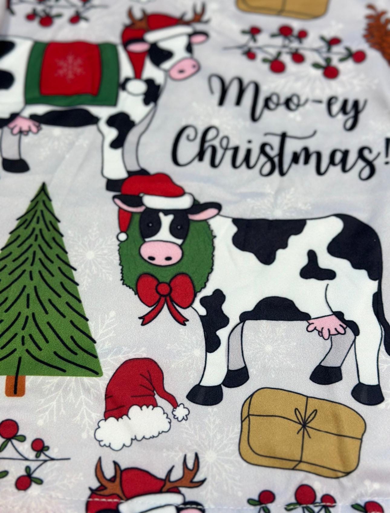 MOOEY CHRISTMAS Pajamas, Kids Farm Christmas Pajamas