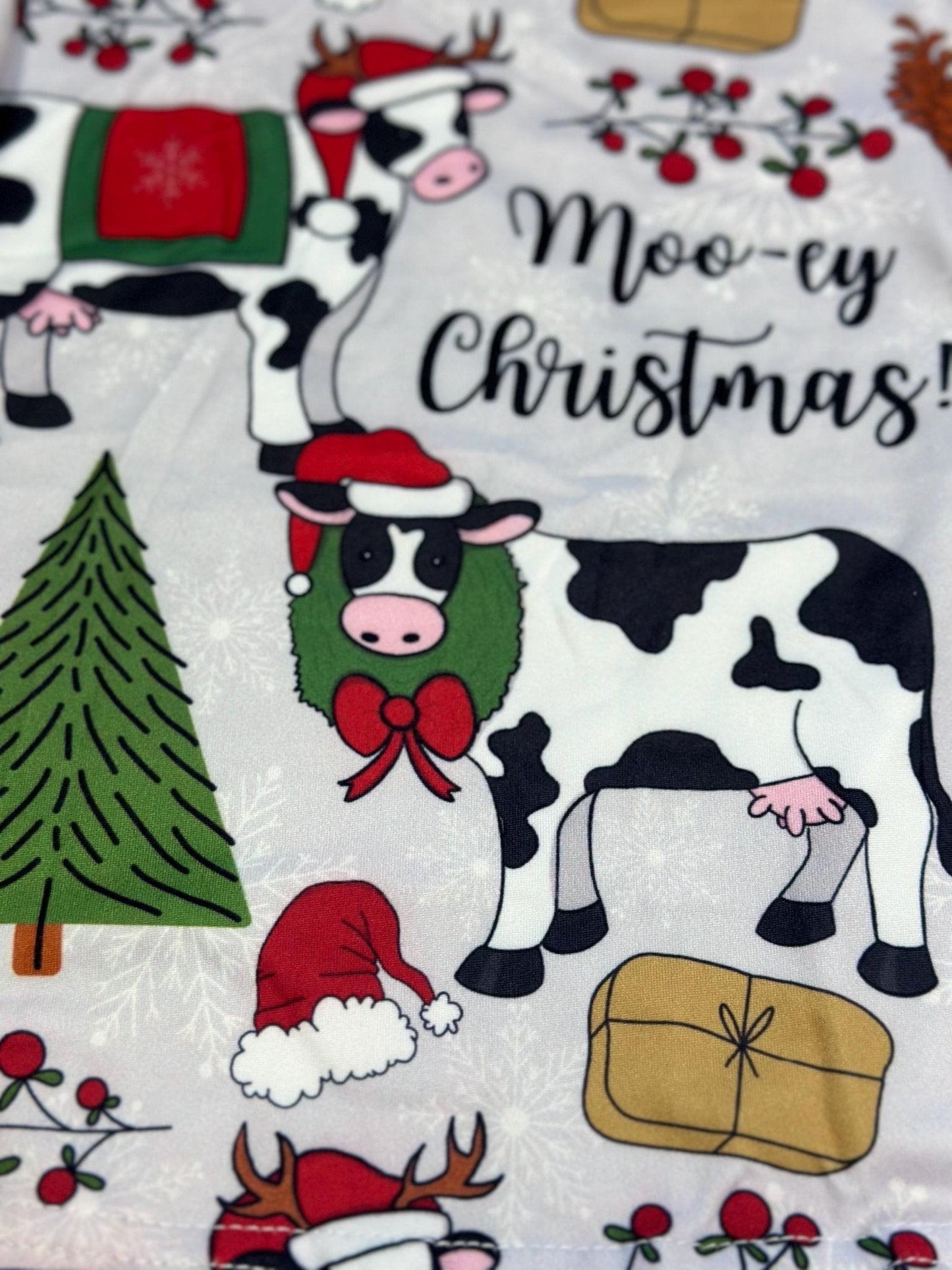 MOOEY CHRISTMAS Pajamas, Kids Farm Christmas Pajamas