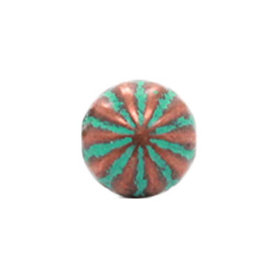 Copper Turquoise Dotted Natural Harness Slobber Straps