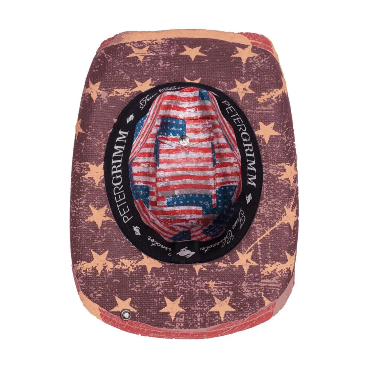 Peter Grimm Patriot - Shapeable American Flag Woven Cowboy Hat