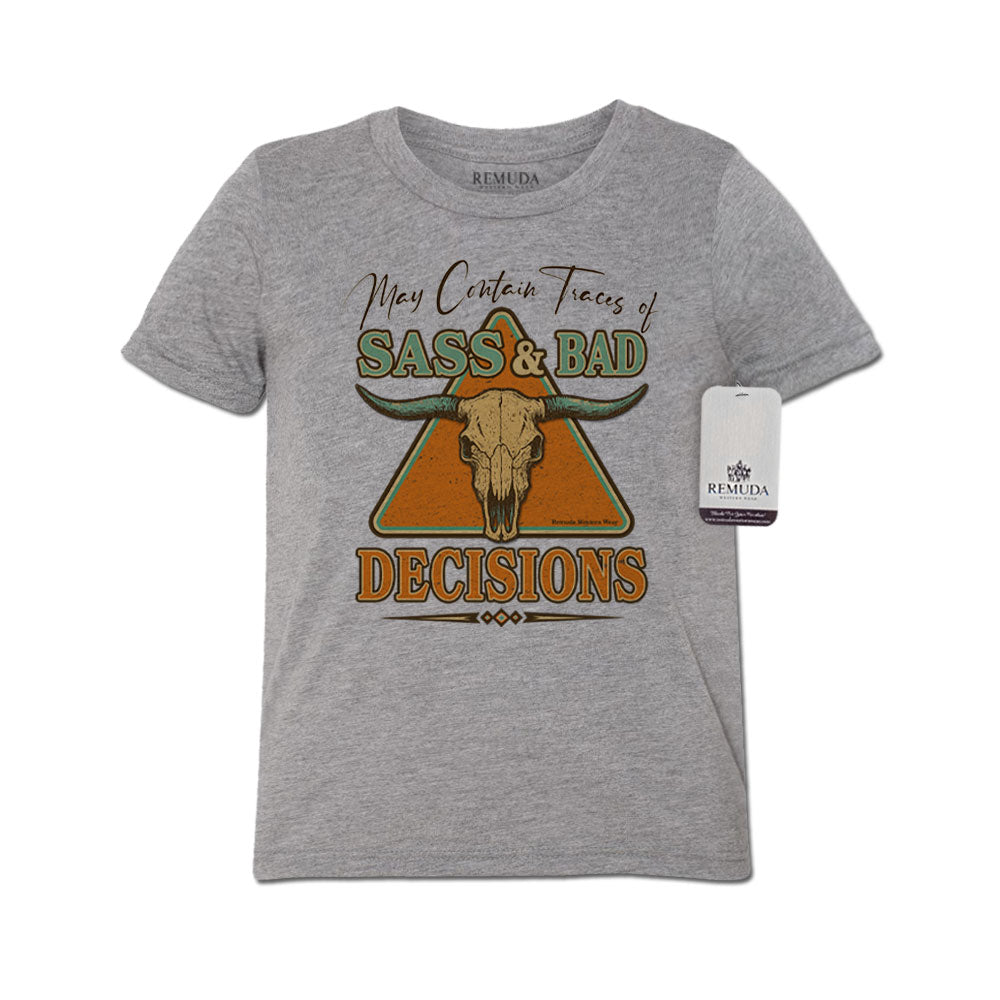 Sass & Bad Decisions - Youth Western Tee T-Shirt