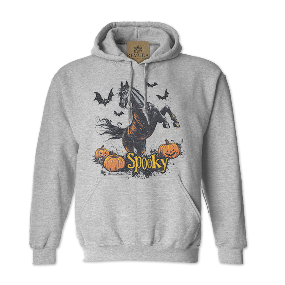 SPOOKY Adult Unisex Western Horse Halloween Pullover Hoodie