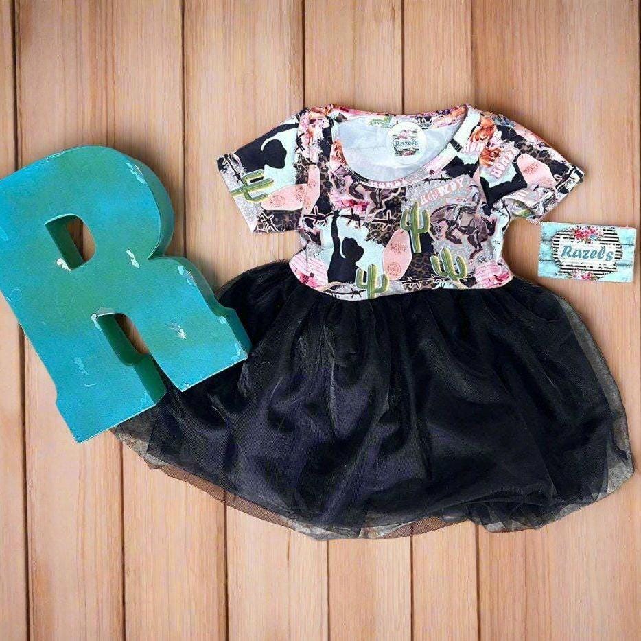 Western Party Dress for Girls, TUTU Cowgirl Outfit