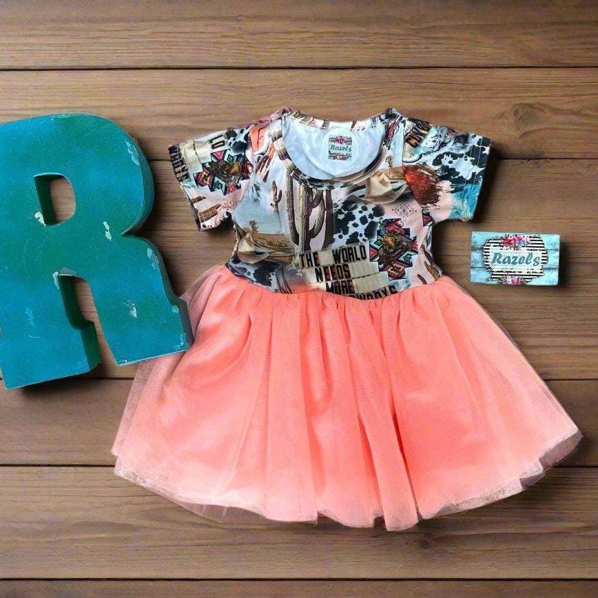 Western Party Dress for Girls, TUTU Cowgirl Outfit