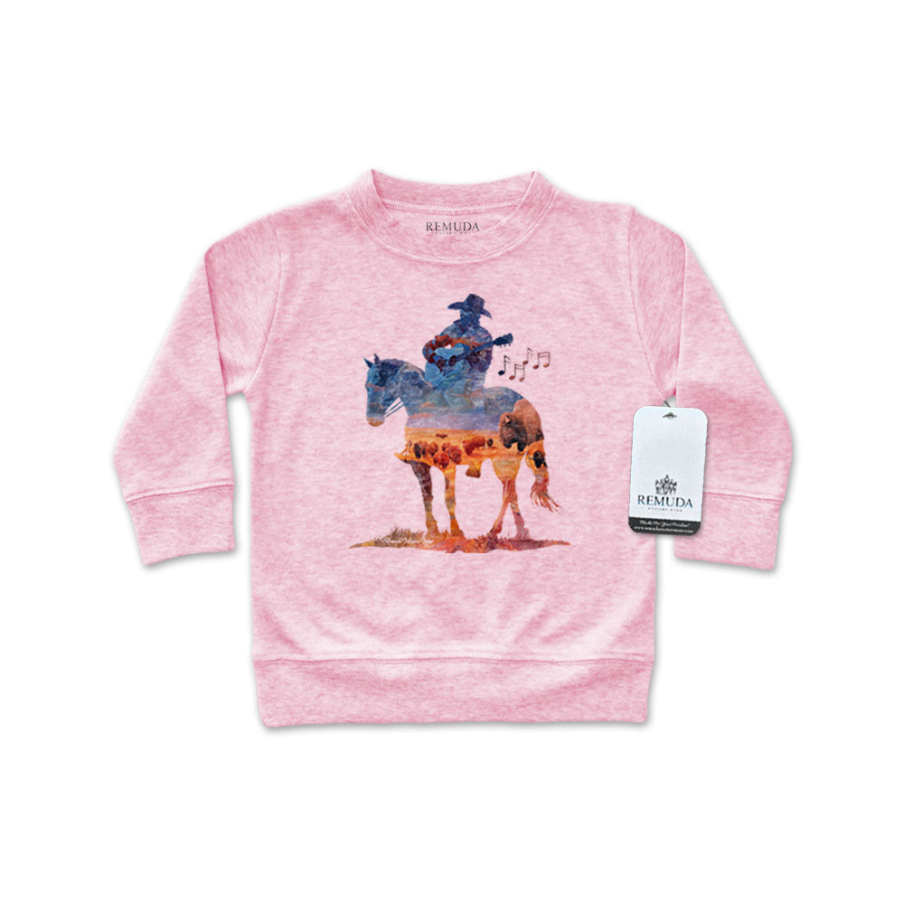 Where The Buffalo Roam - Western Watercolor Infant Long Sleeve Pullover Shirt