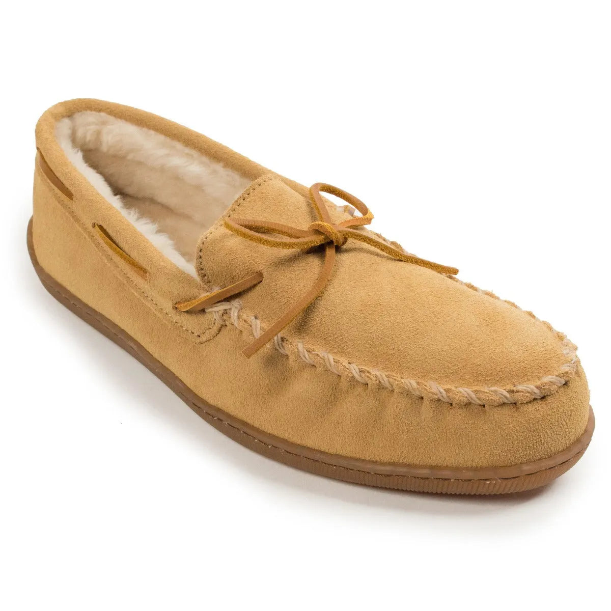 Minnetonka Pile Lined Hardsole Suede - Mens Slipper