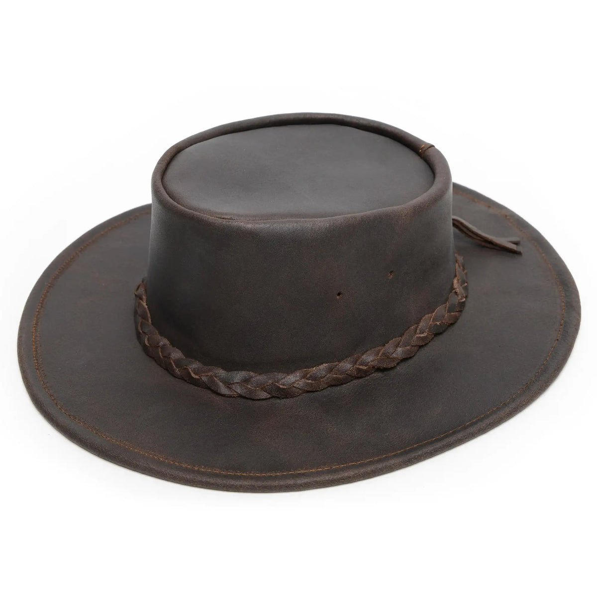 Minnetonka "Fold Up" Hat - Leather Australian Hat