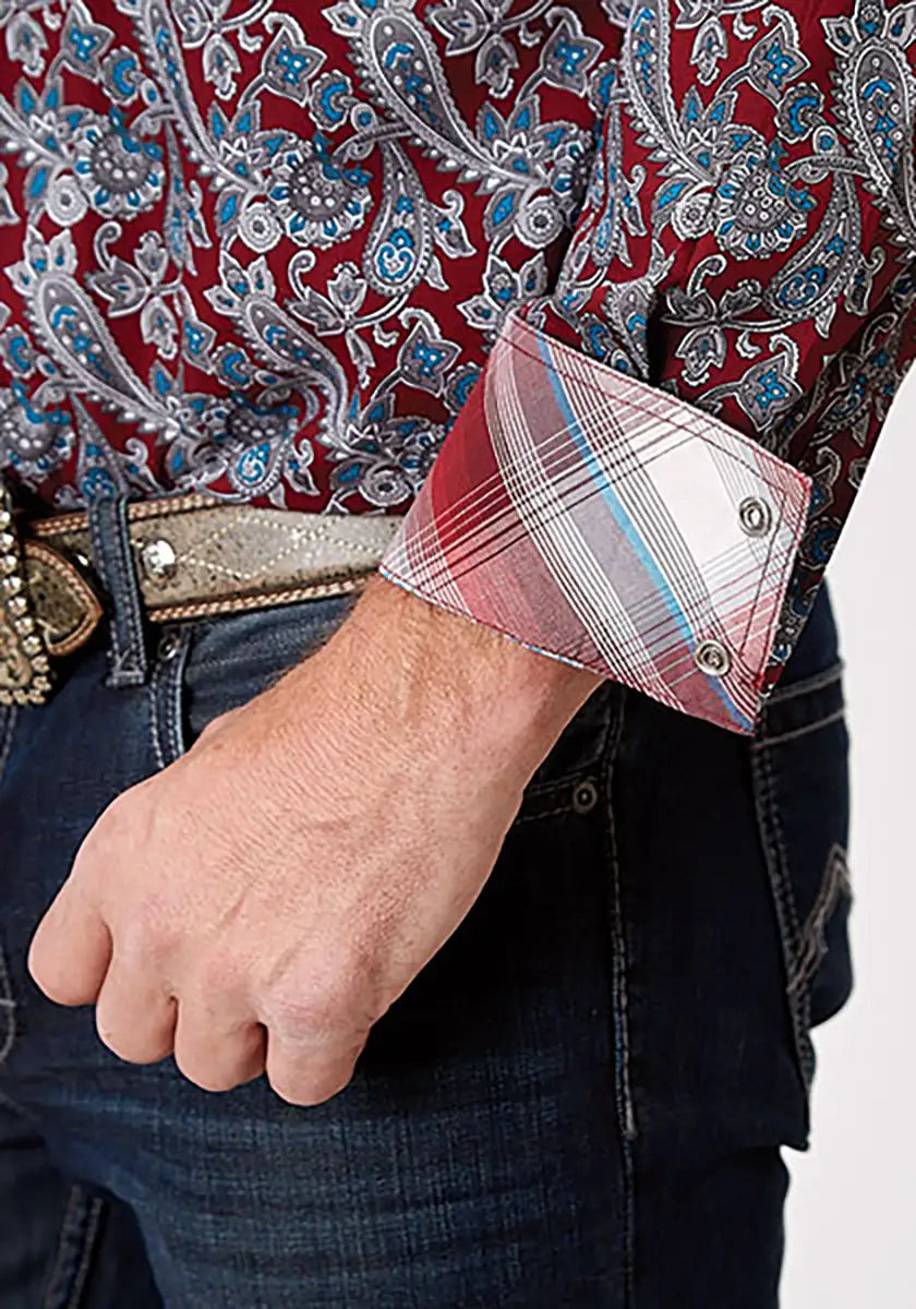 Roper Red River Paisley (Red) - Men's Western Shirt