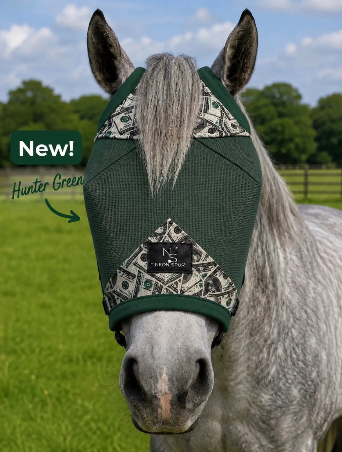 Entry Fees Fly Mask -Green
