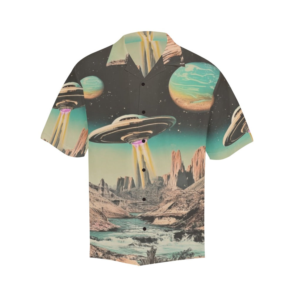 Baha Ranch Retro Pop Western Space Cowboy Camp Shirt