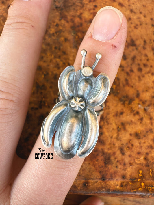 Sterling Butterfly Size 6.5 Ring