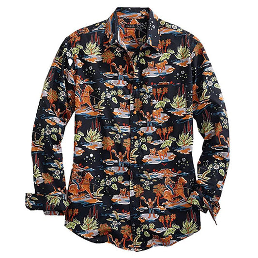 Tin Haul Hawaiian Rodeo Long Sleeve - Men's Western Shirt