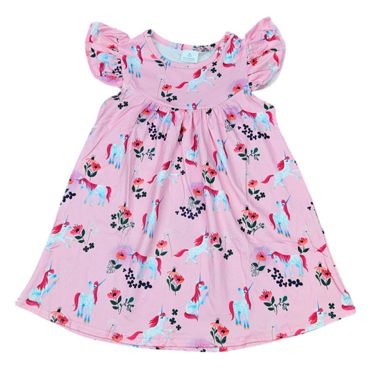 Magical Friend Milk Silk Flutter Dress