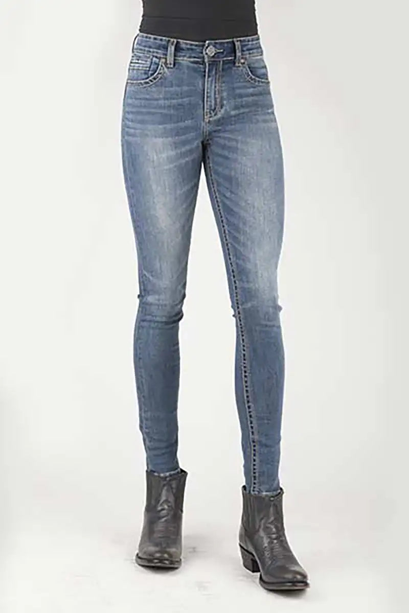 Tin Haul 515 Sunny Skinny Patched Pocket ( Denim Medium Wash) - Women's Jeans