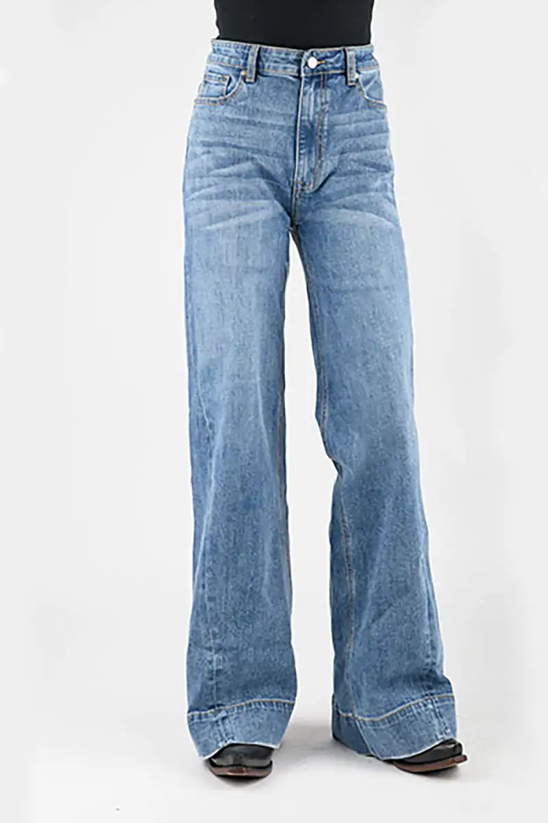 Tin Haul 870 Claire Wide Leg ( Denim Light Wash )- Women's Jeans