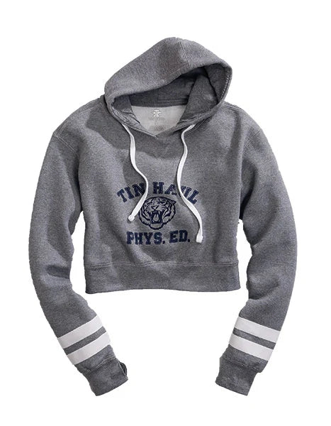 Tin Haul Tiger Print (Grey) - Women's Hoodie Sweatshirt