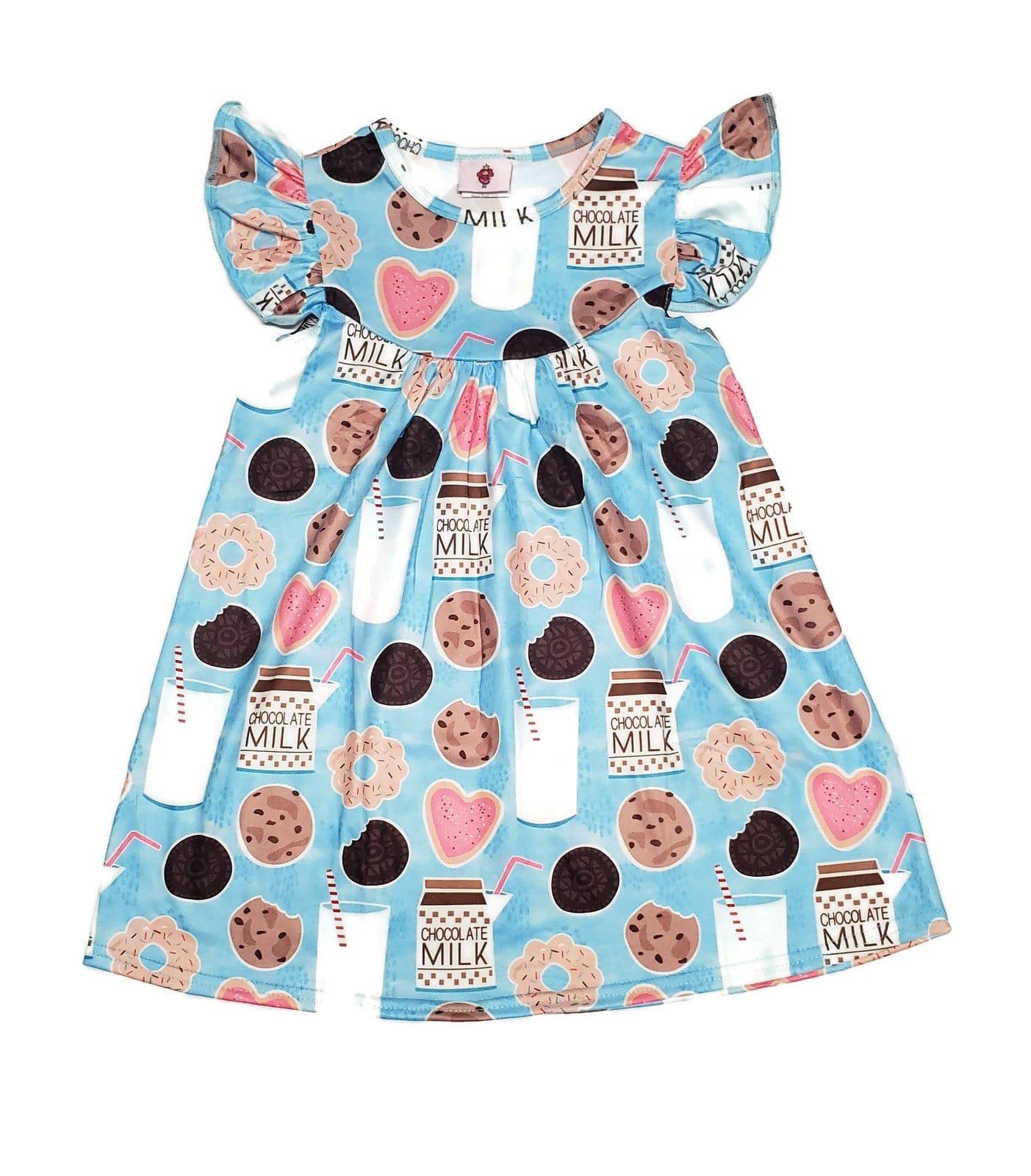 Milk and Cookies Milk Silk Flutter Dress