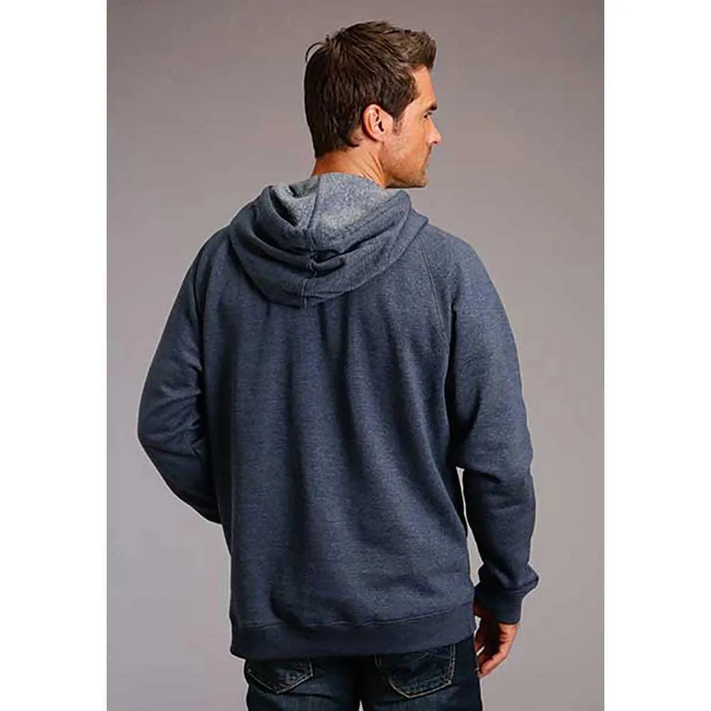 Stetson Large Star Logo (Navy Heather) - Men's Hoodie Sweatshirt