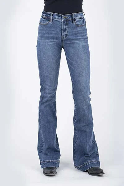 Stetson 921 High Waist Flare Fit (Medium Wash) - Women's Jeans