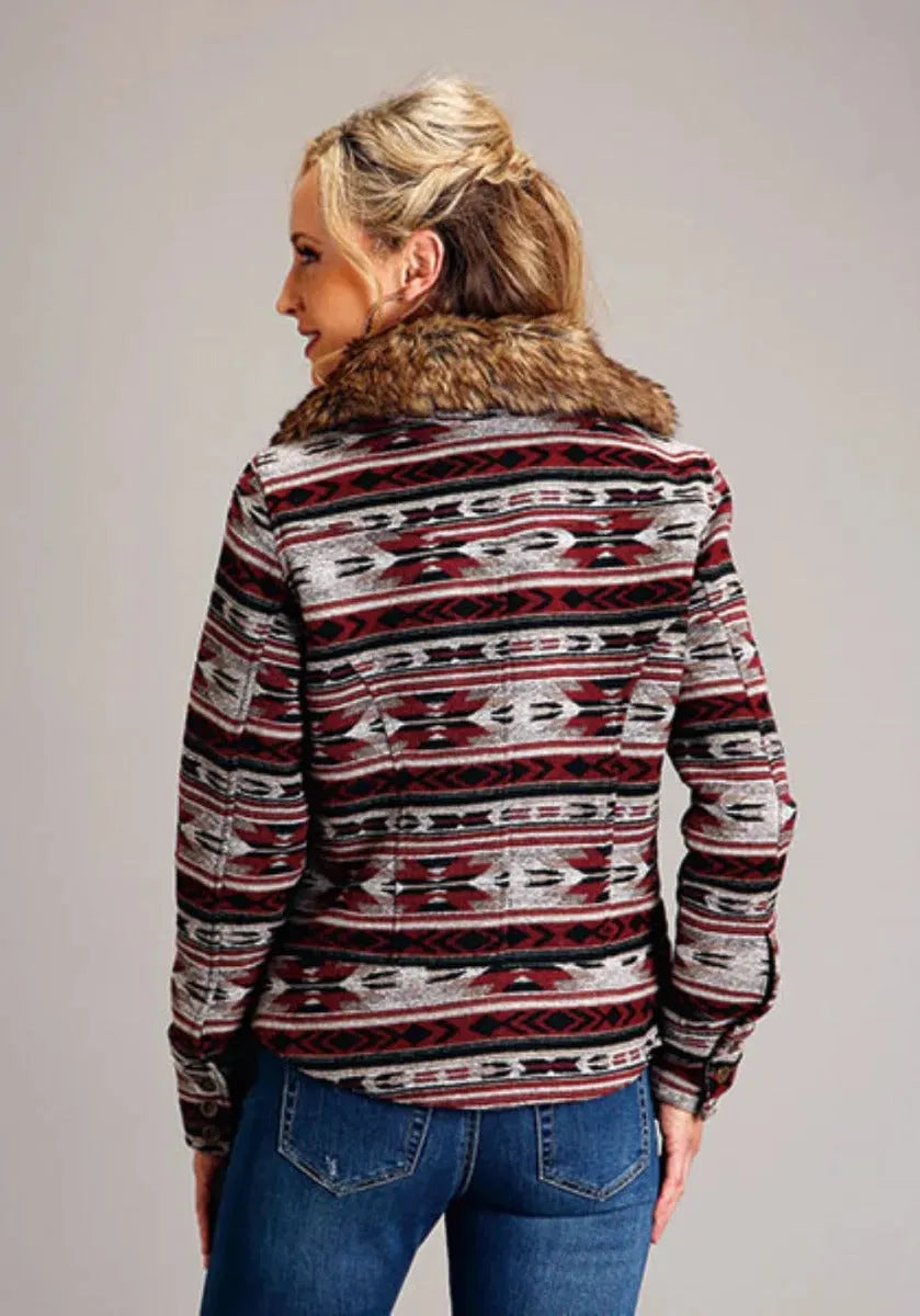 Stetson Aztec Blanket (Red) - Women's Blazer Jacket