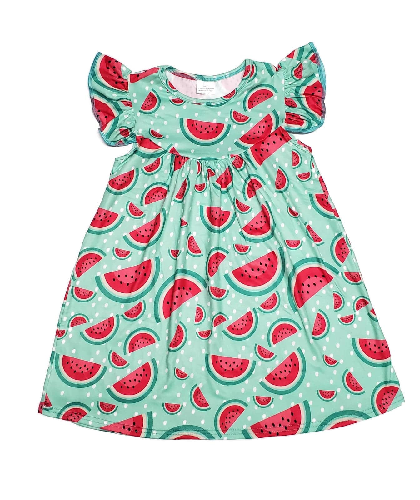 Watermelon Milk Silk Flutter Dress