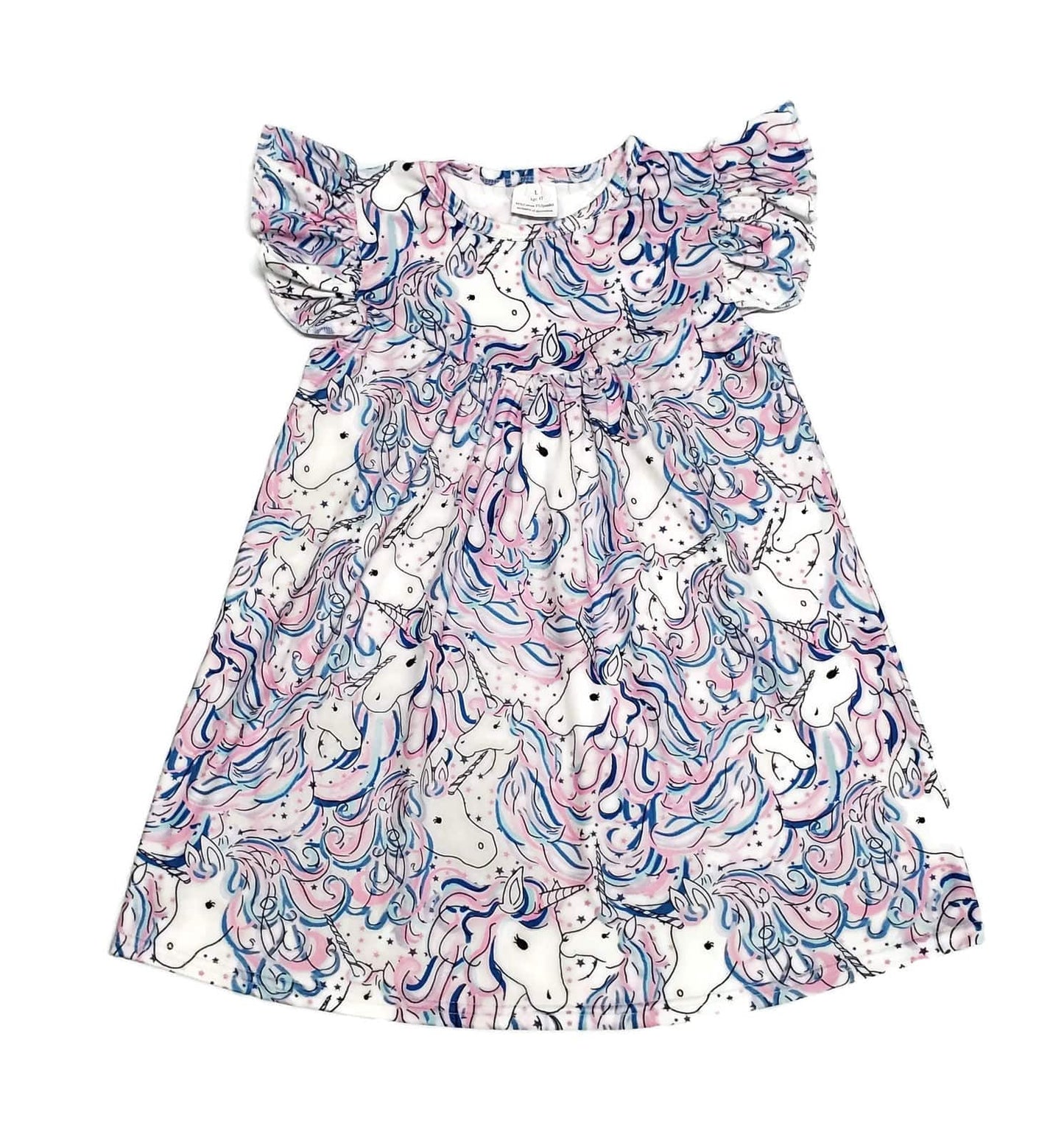 Endless Unicorn Milk Silk Flutter Dress