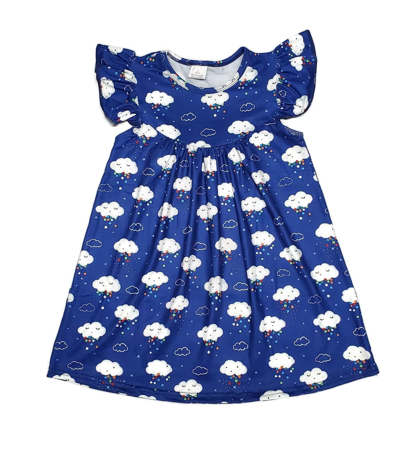 Rainbow Showers Milk Silk Flutter Dress