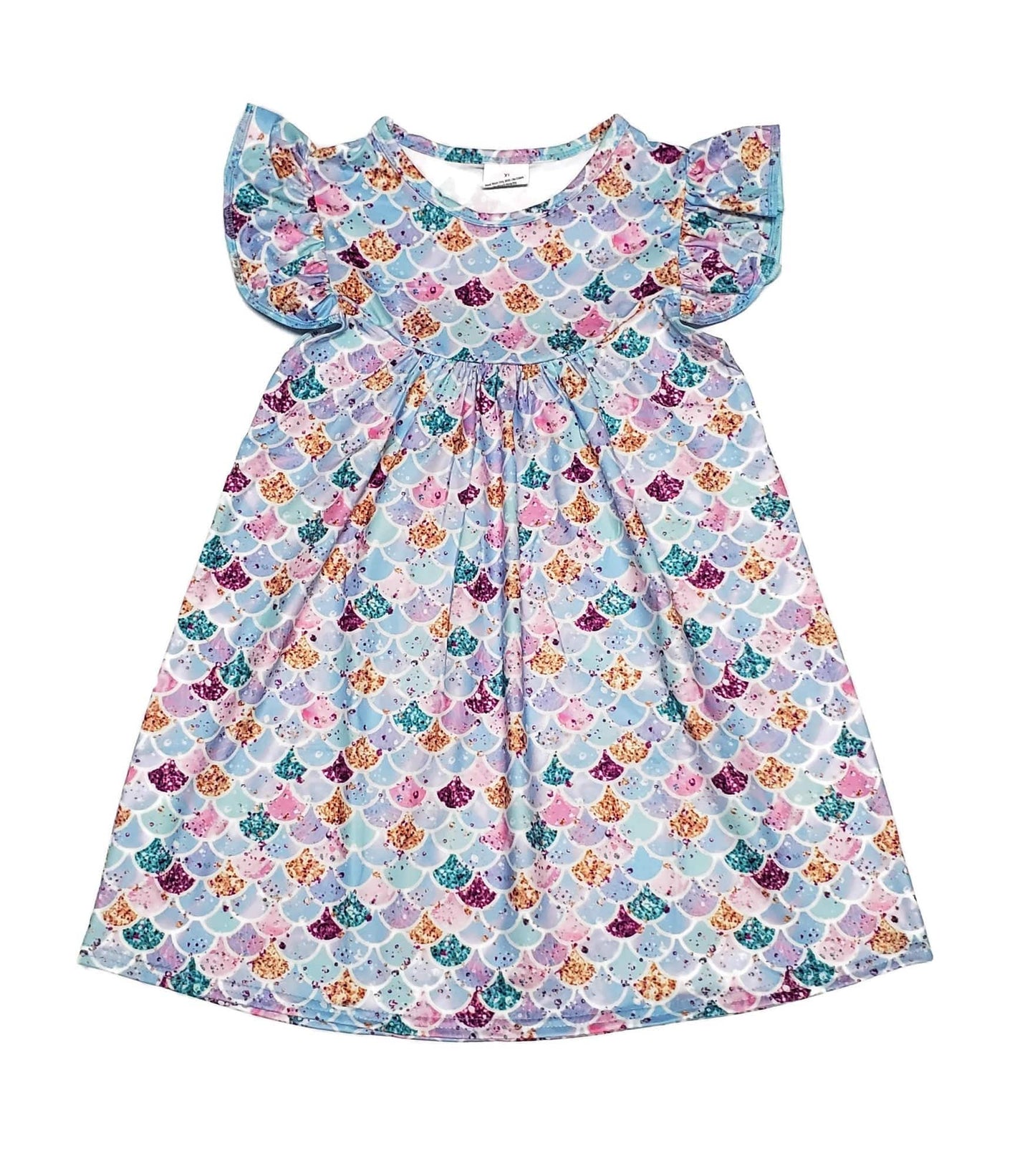 Mermaid Milk Silk Flutter Dress