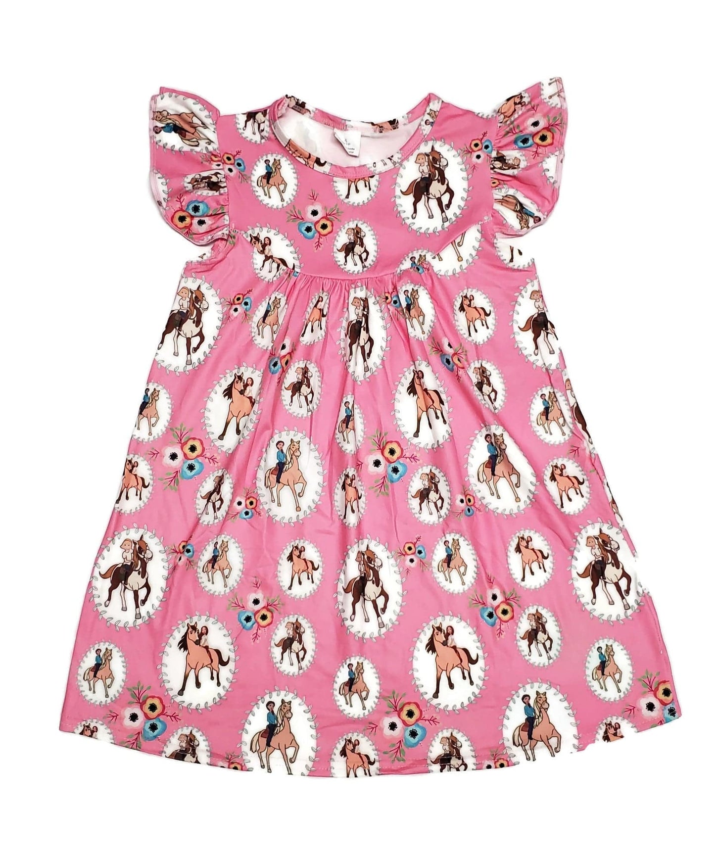 The Herd Milk Silk Flutter Dress