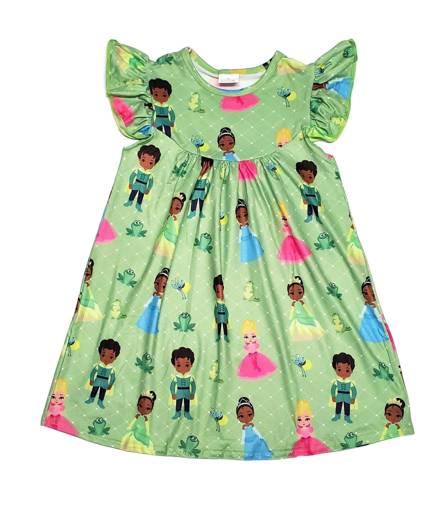 Frog Princess Inspired Milk Silk Flutter Dress