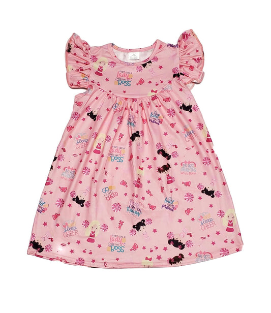Cheer Milk Silk Flutter Dress