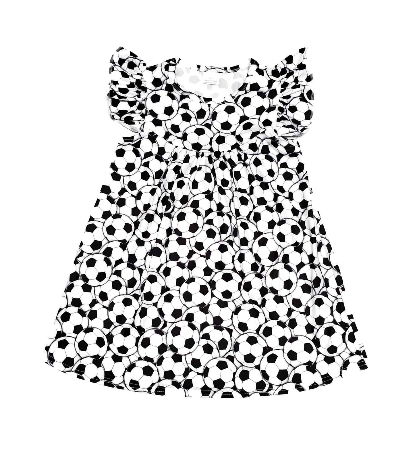 Soccer Milk Silk Flutter Dress