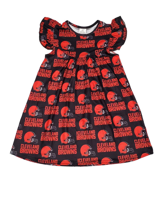 Cleveland Browns Milk Silk Flutter Dress