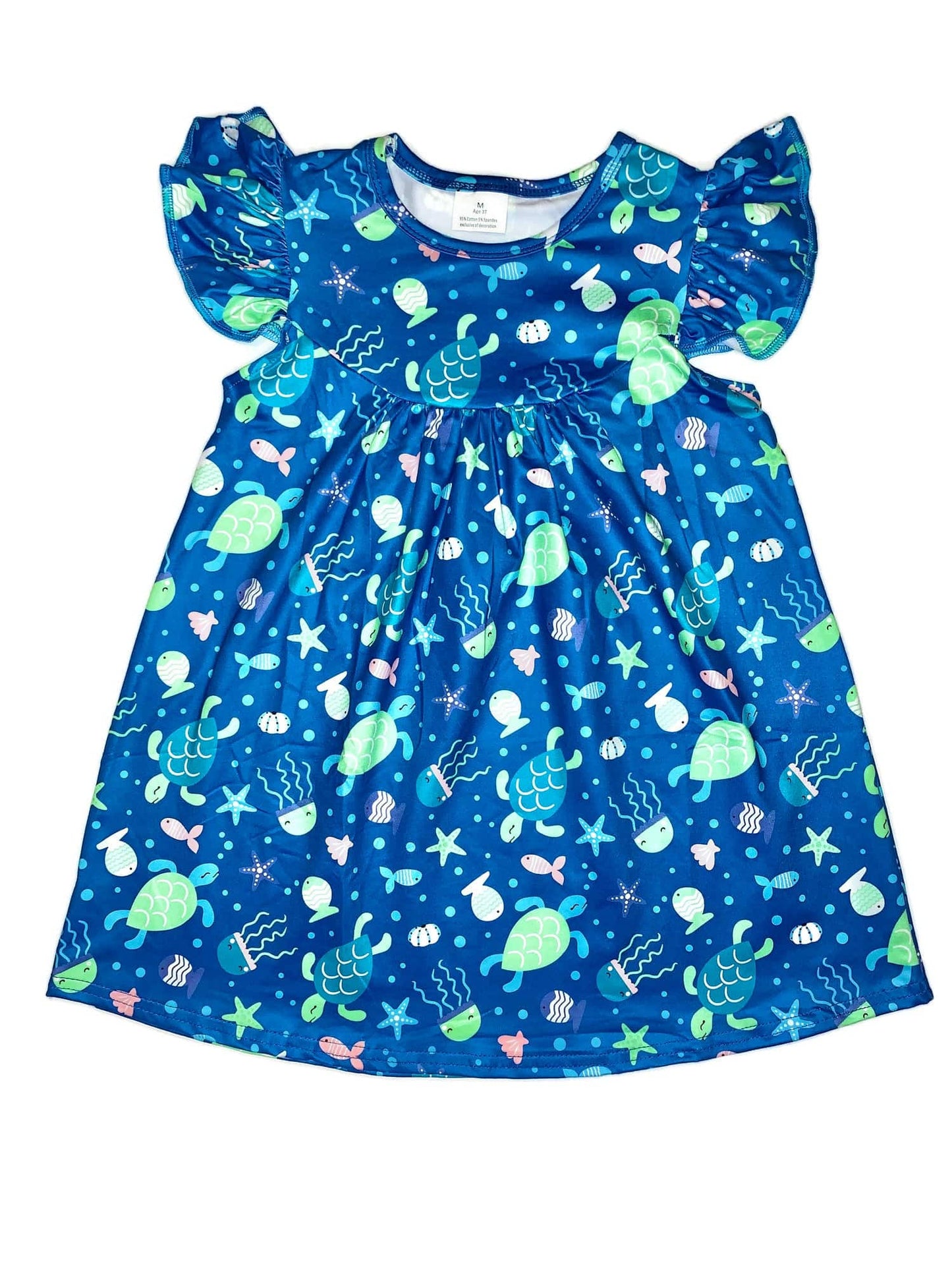 Turtle Flutter Milk Silk Dress