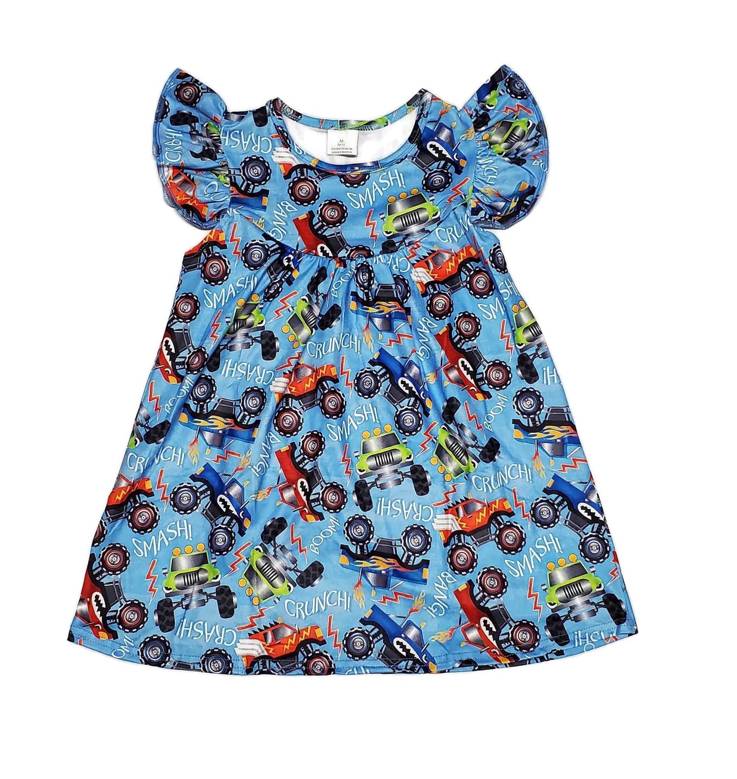 Monster Truck Milk Silk Flutter Dress